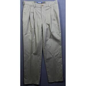 Vintage Duxbak Work Pants Men 34x29 Beige Pleated Front Dad Classic Outdoors VTG